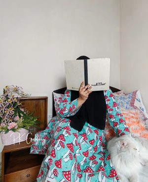 Paste Mushroom Handblocked Single Kurta